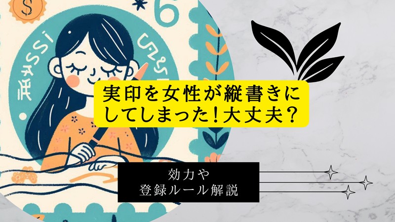 実印を女性が縦書きにしてしまった！