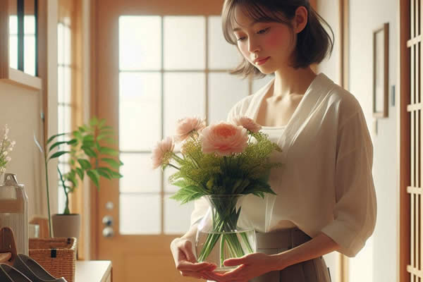 玄関に生花は飾ったらダメと言われる理由の真相!風水と現実的な問題点